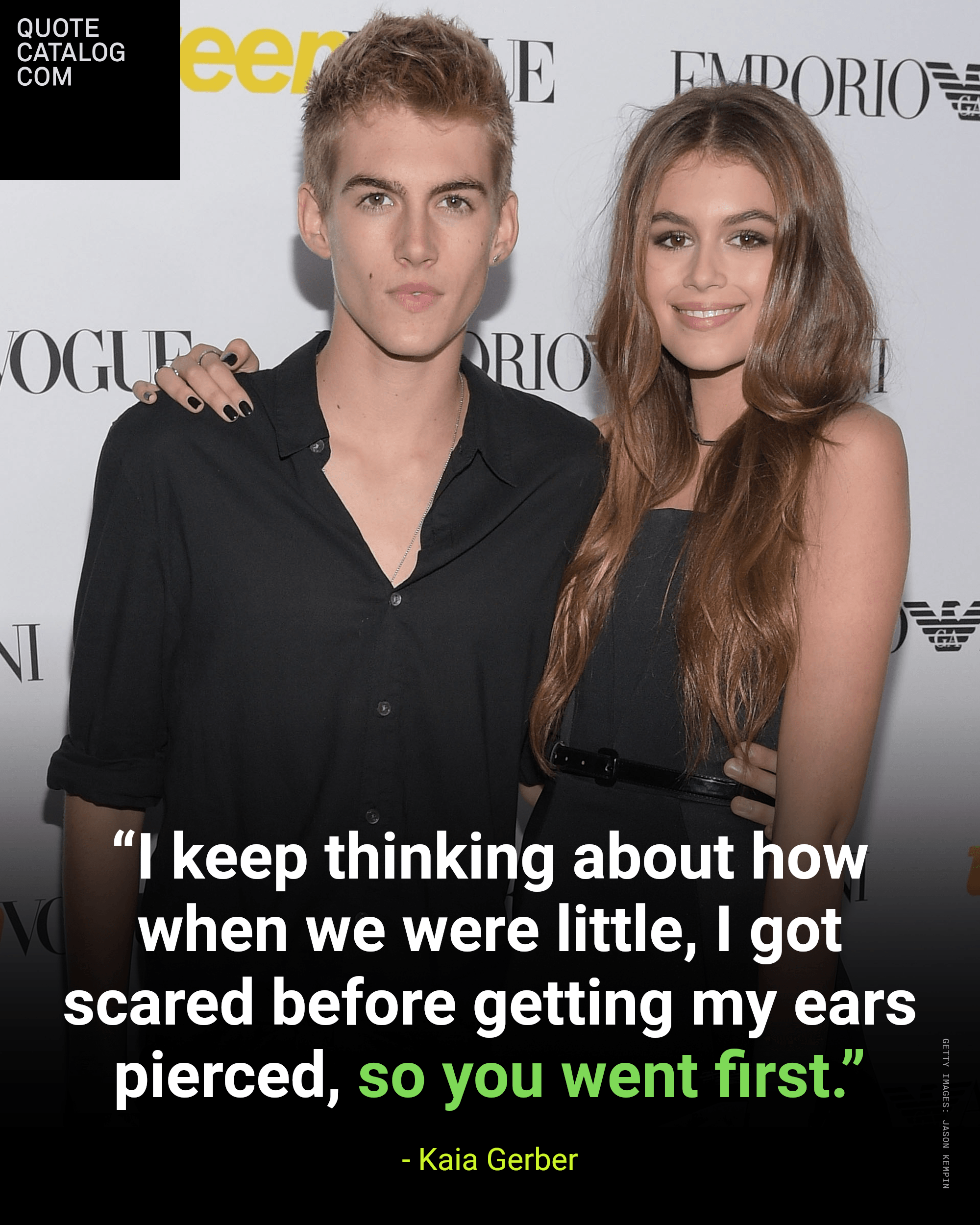 Kaia's tribute to her brother is gut-wrenching. 🥺 Kaia Gerber remembered her brother Presley going first when she was afraid to get her ears pierced. After his…
