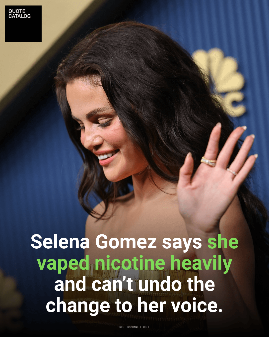 Selena Gomez is urging people to avoid vaping after saying her own heavy nicotine use left her voice permanently changed. In an Instagram Story on October 18,…