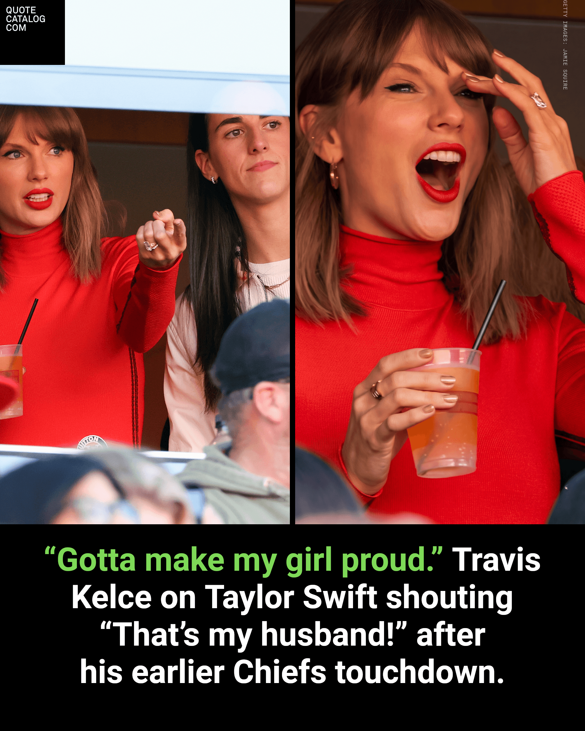 Travis Kelce finally addressed the moment that went viral last month, when Taylor Swift pointed to her wedding ring and shouted "That's my husband!" after he…