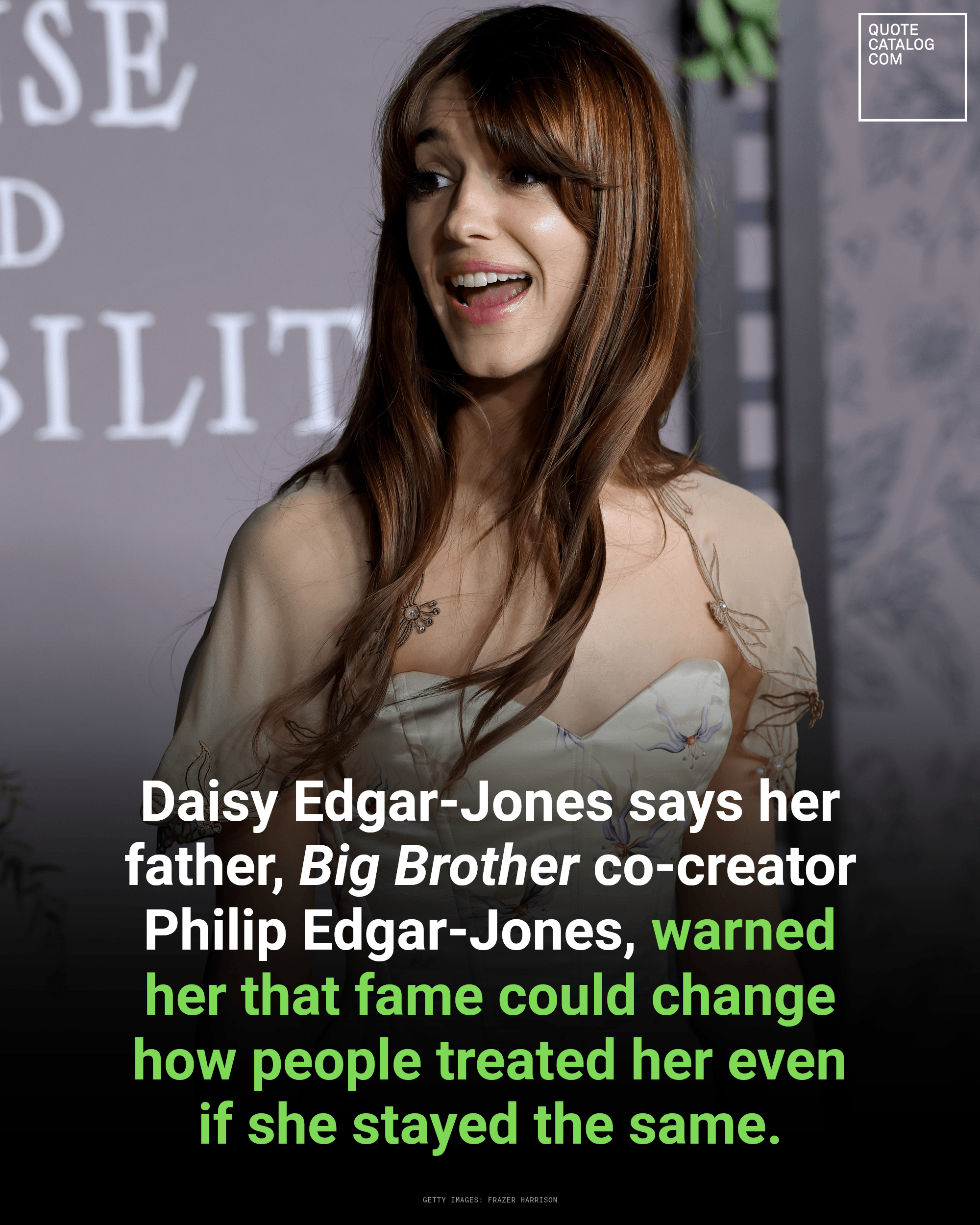 Before Normal People made Daisy Edgar-Jones famous in 2020, her father gave her advice shaped by watching Big Brother turn unknown contestants into celebrities:…