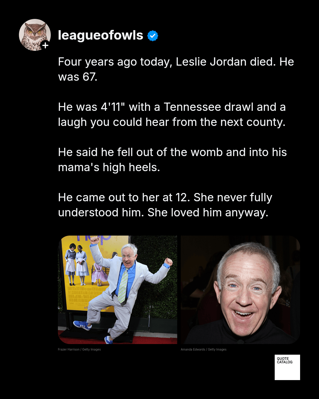 When actor Leslie Jordan told his mother, Peggy Ann, about his sexuality at 12, her fear was how other people would treat him. Recalling the conversation in…