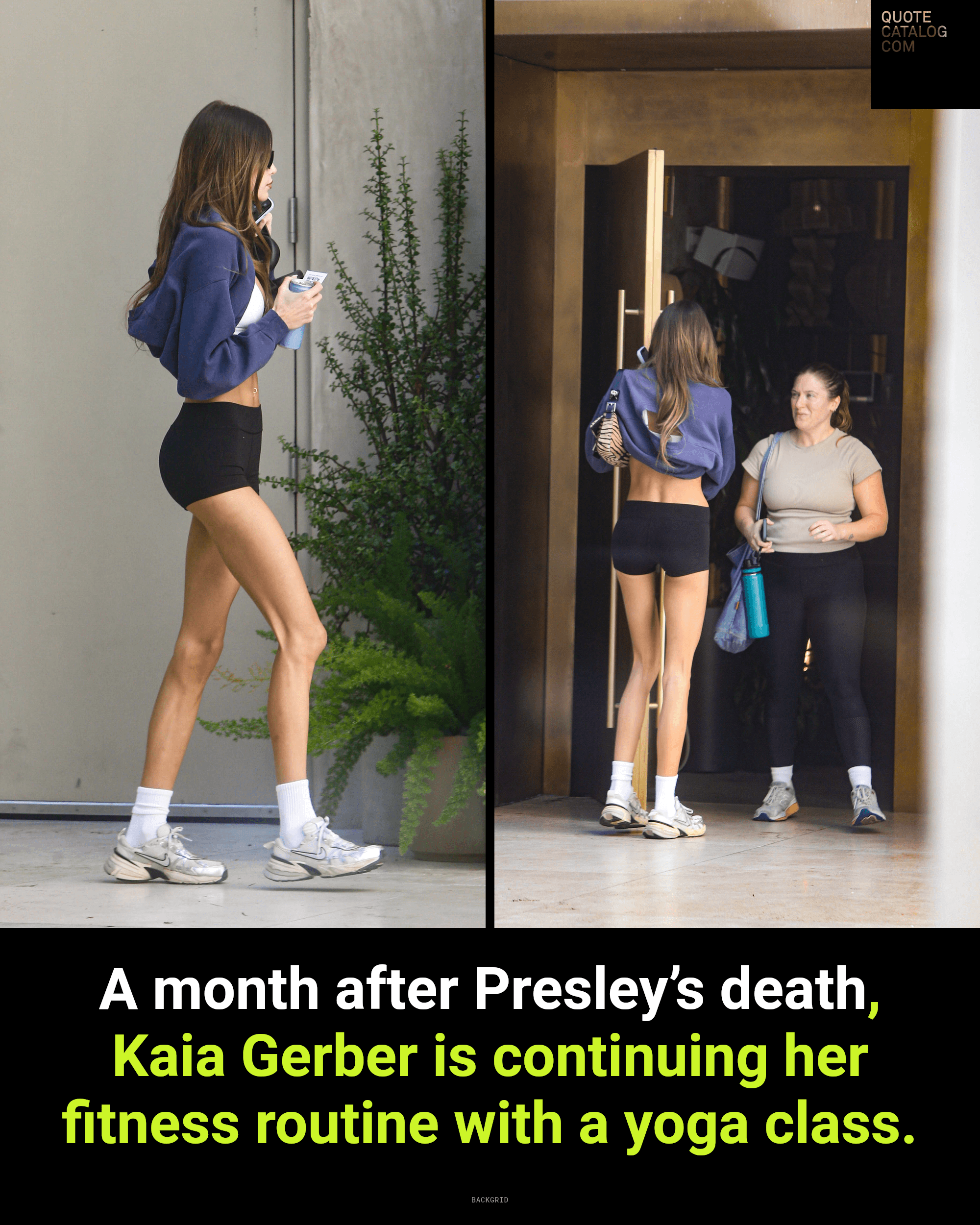 Kaia Gerber arrived for a yoga class in West Hollywood on October 24, continuing her fitness routine just over a month after the death of her older brother,…