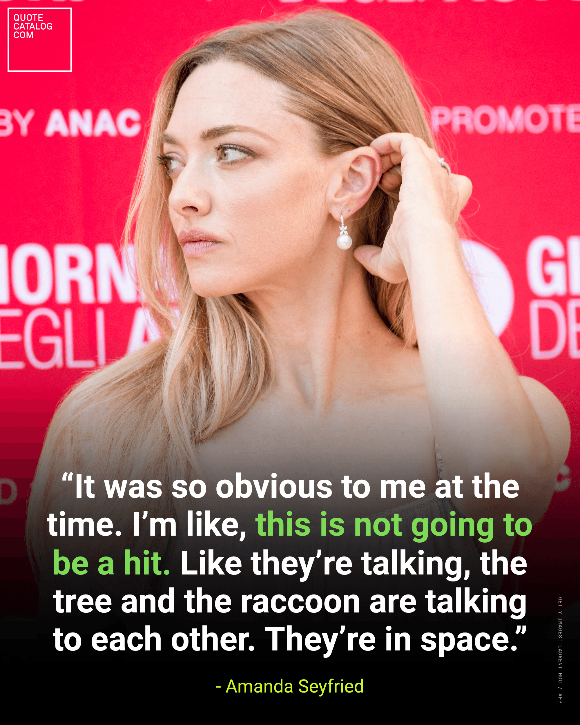 Actress Amanda Seyfried saw a career risk in accepting a role in Guardians of the Galaxy: if audiences rejected its talking animals and space setting, she'd…