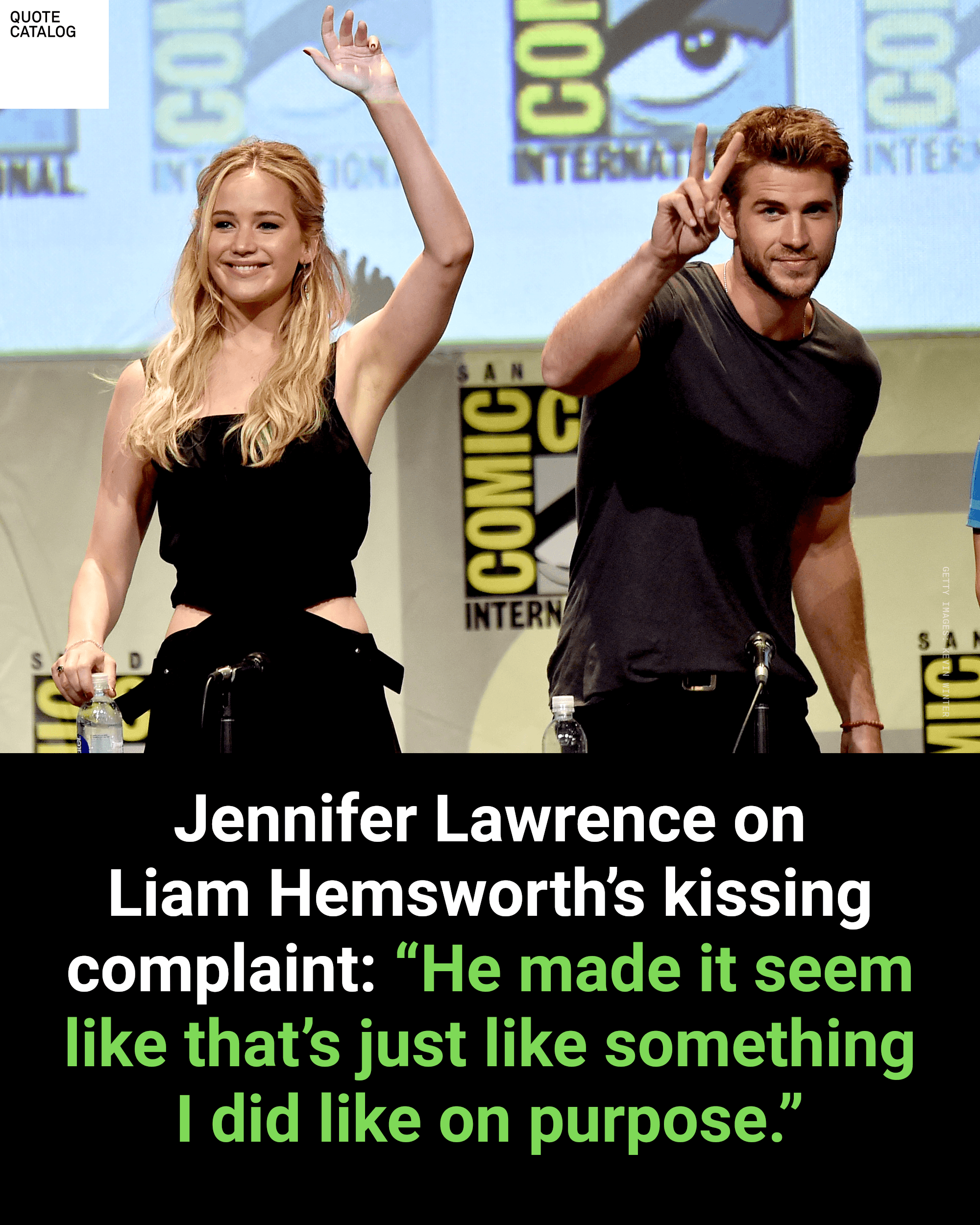 Jennifer Lawrence says the tuna she ate while filming The Hunger Games was just food, even when a kissing scene with Liam Hemsworth was on the schedule. On Call…
