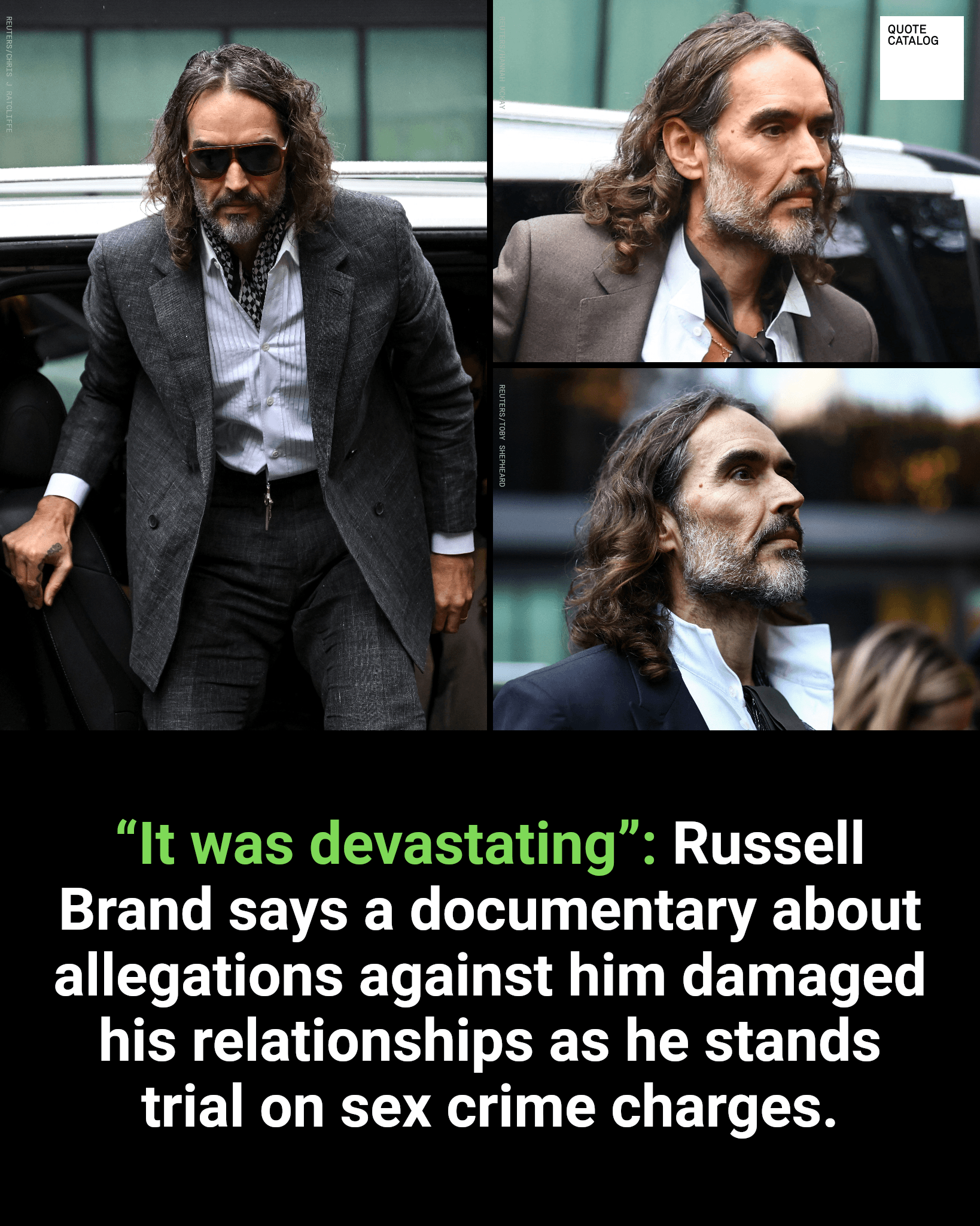 Asked by his lawyer whether he'd committed any of the alleged crimes, Russell Brand answered “no” from the witness box at London's Southwark Crown Court on…
